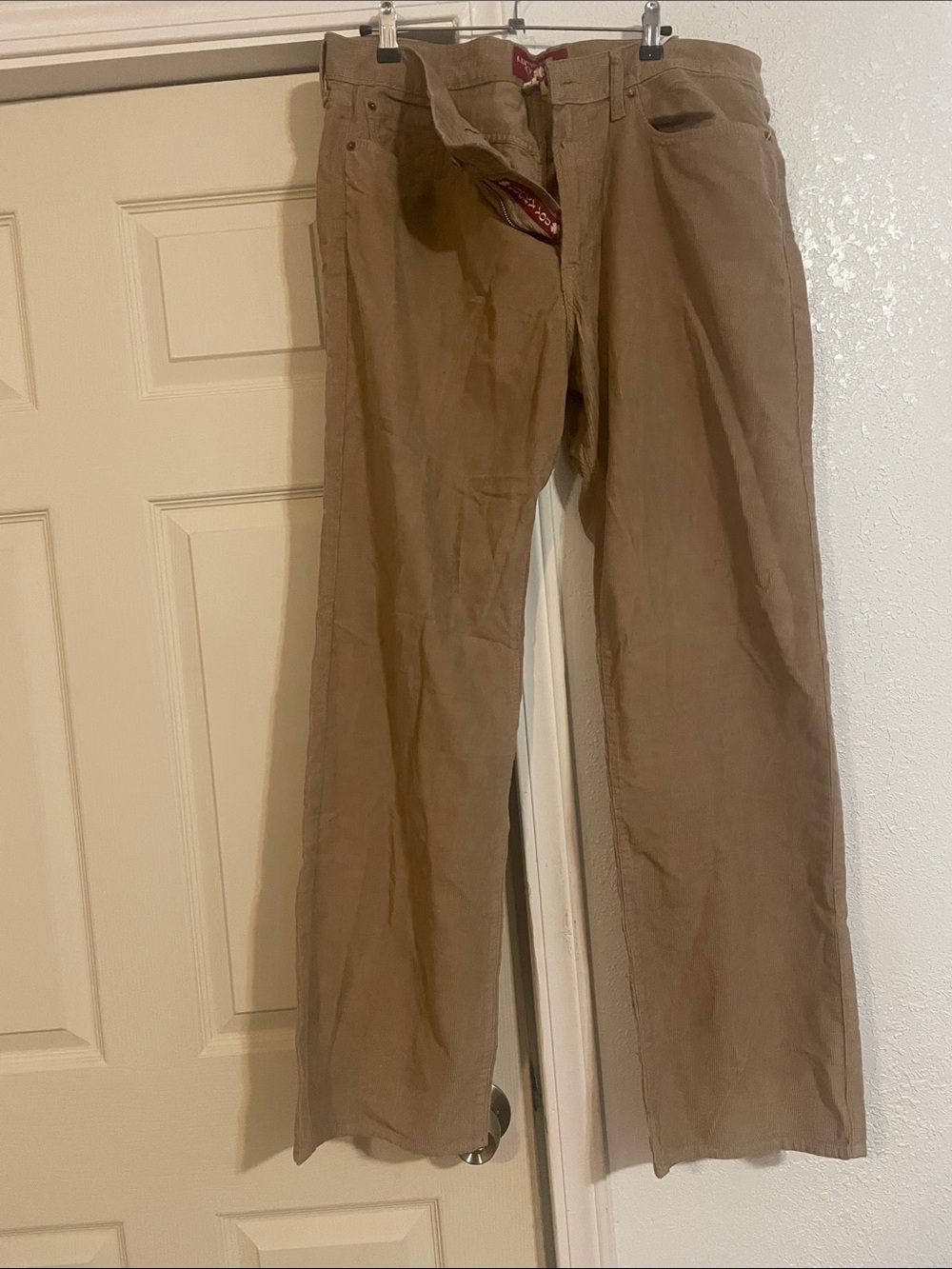 Lucky Brand Men's Tan Corduroy Straight-Leg Pants